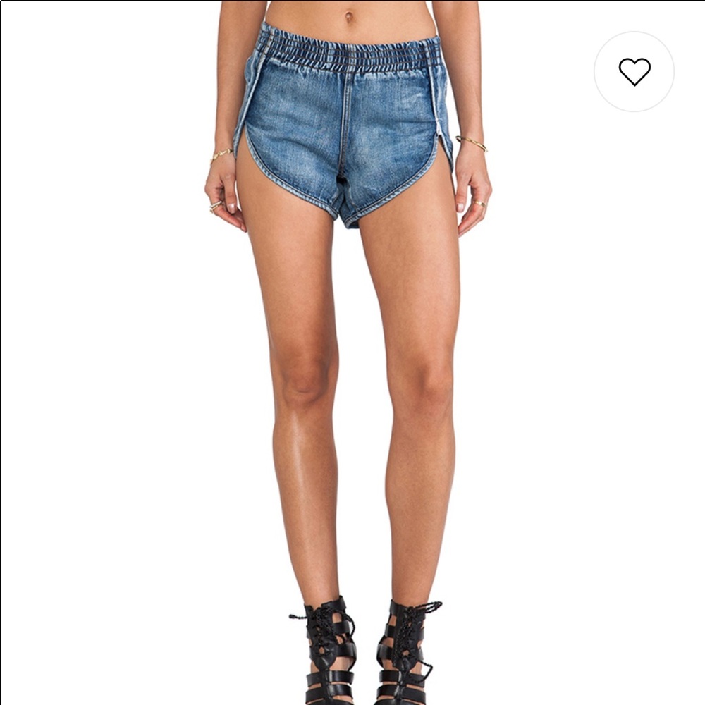 One Teaspoon Denim chambray runner shorts